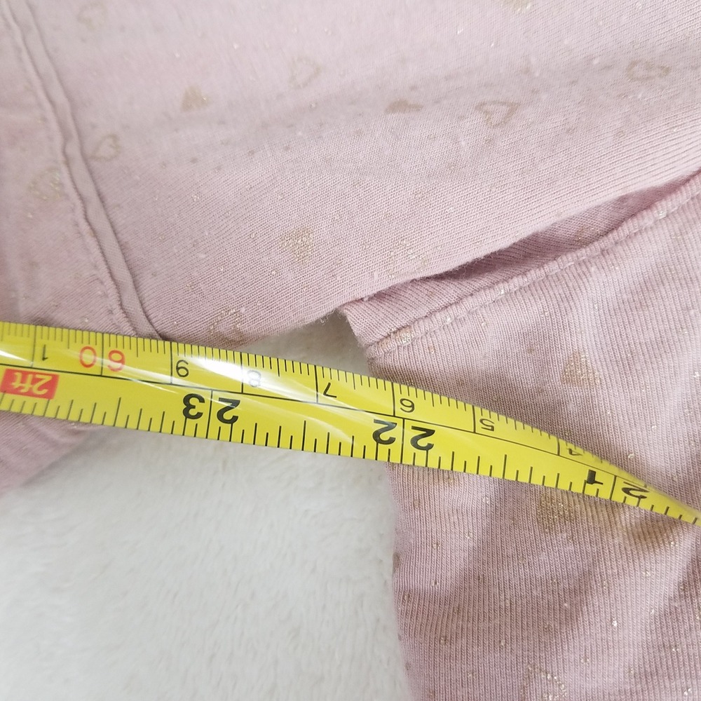 Victoria's Secret Pajama Set Women Medium Pink Excellent Heart Print Ribbed 2pc - Picture 5 of 9